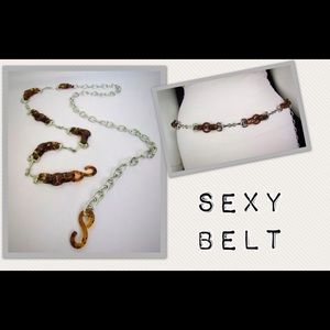 Sexy Belt Brown & Silver